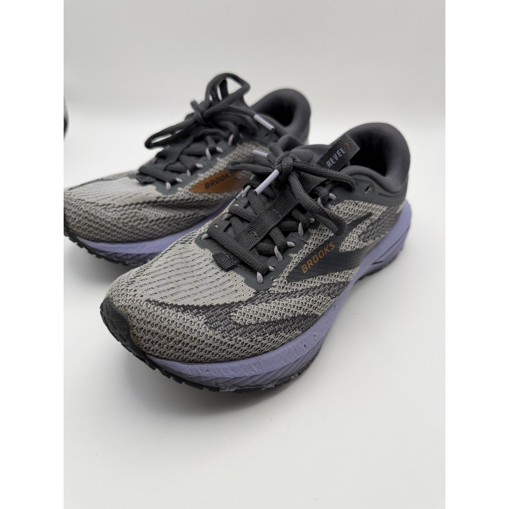 Brooks Revel 7 Women's Size 5.5 Gray Purple Running Shoes Athletic Cushioned - Picture 3 of 8